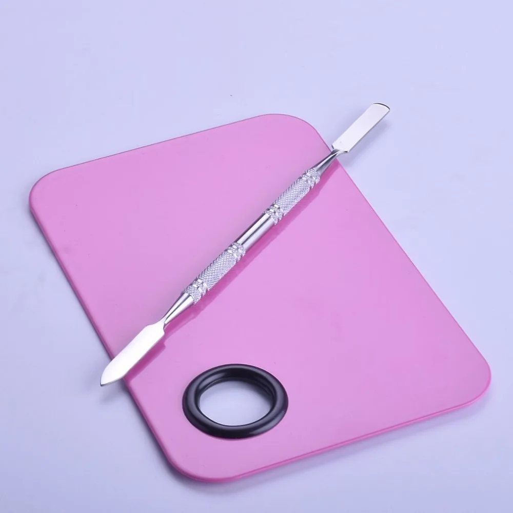 

Makeup Palette Acrylic Nail Stamping Plates Polish Gel Mixing Spatula Foundation Eyeshadow Stainless Steel Manicure Maquillaje