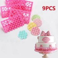 9pcslot cute fondant cake pastry art embossing biscuit cutter mould cake decorating supplies fondant decoration baking tools