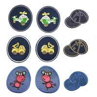 sewing repair elbow knee patches iron on patch for clothing jeans stripes stickers car hats embroidered badge children clothes