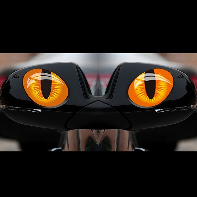 3D наклейки в виде кошачьих глаз для зеркала заднего вида 2 шт. | Автомобили и