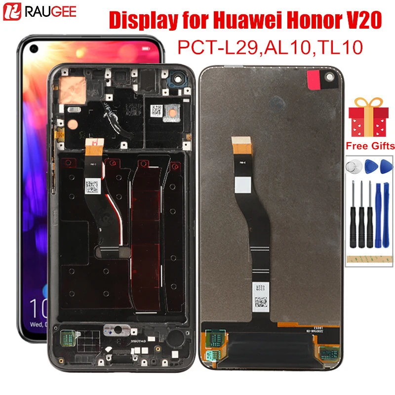 ЖК дисплей для Huawei Honor V20 PCT L29 экран с рамкой сенсорный замена View 20 6 4 дюйма Тест