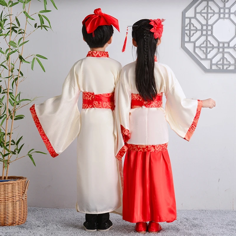 2020 New Children Traditional Chinese Dance Costume Kids Girls Long Sleeve Fan Hanfu Dress Child Clothing Ancient |
