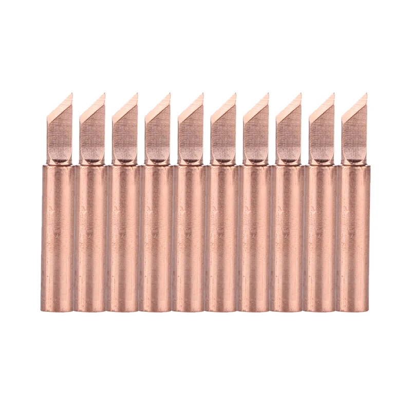 Набор наконечников для паяльника 10 шт./лот из чистой меди 900M-T-K паяльного