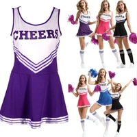 ladies cheerleader costume school girl outfits fancy dress cheer leader uniform