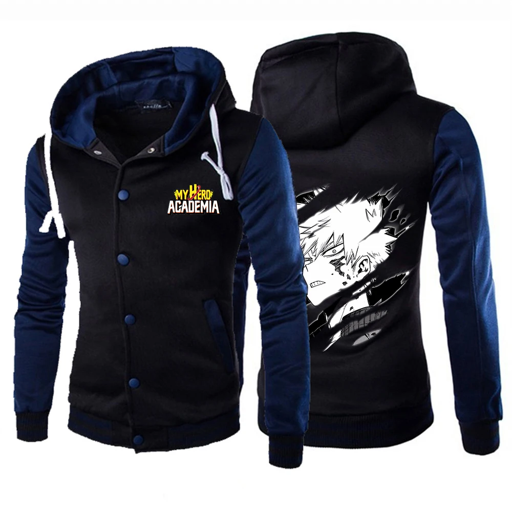 

Anime My Hero Academia Bakugou Katsuki Men Motors Jackets Designer Hoodie Uniform Casual Baseball Coat Sport Hip Hop Sweatshirt