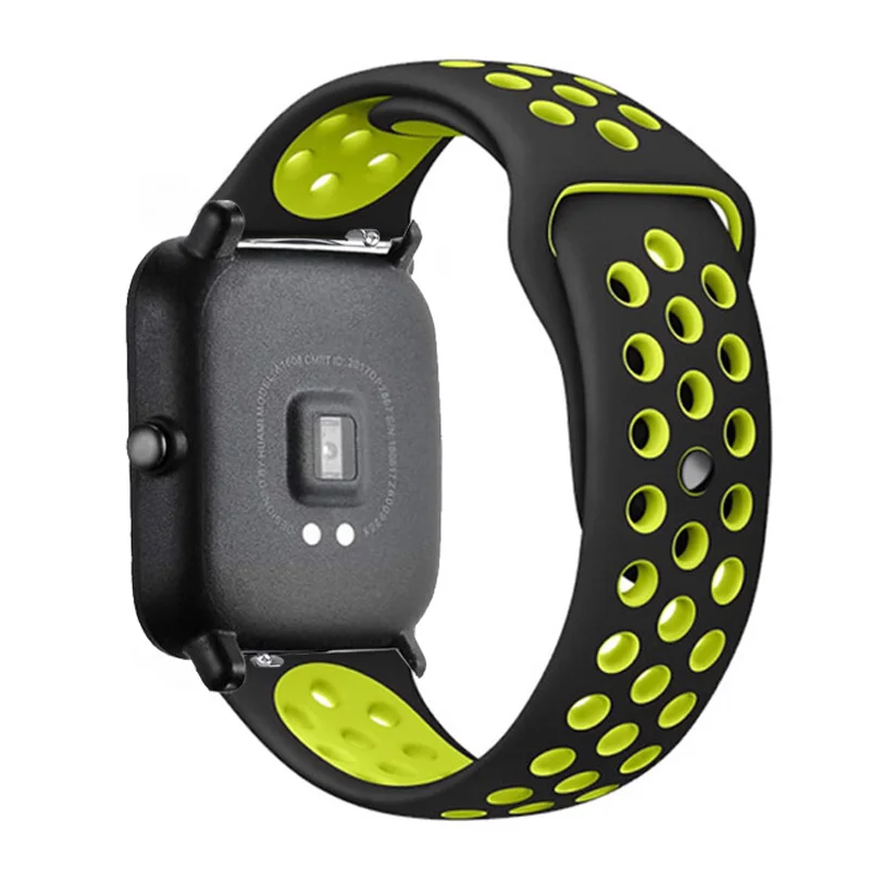 20 мм/22 мм силиконовый ремешок для смарт браслета Amazfit GTS/2/2e/GTS2 Mini/GTR 42 мм/47