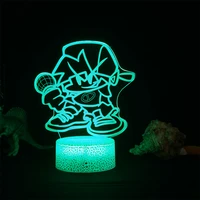 friday night funkin gaming room game figure fnf led night lights led panel lights 3d lamp cute room decor gift for friends