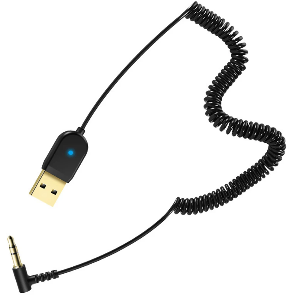 

ANKNDO 3,5 мм Aux Bluetooth 5,0 приемник Usb весенний кабель Bluetooth адаптер автомобильный Bluetooth аудио разъем для динамика гарнитуры