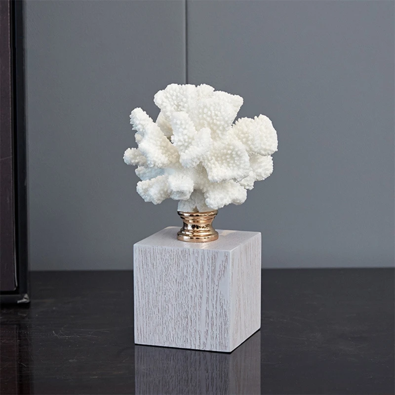 

Resin Coral Ornament Coral Statue Sculpture for Home Office Aquarium Decoration Figurine Artificial Creative Crafts