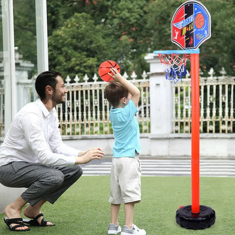 Kids Mini Basketball Set Indoor Outdoor Net Hoop Ball Pump Sport Game Toy Adjustable Chidrend Gifts | Спорт и развлечения