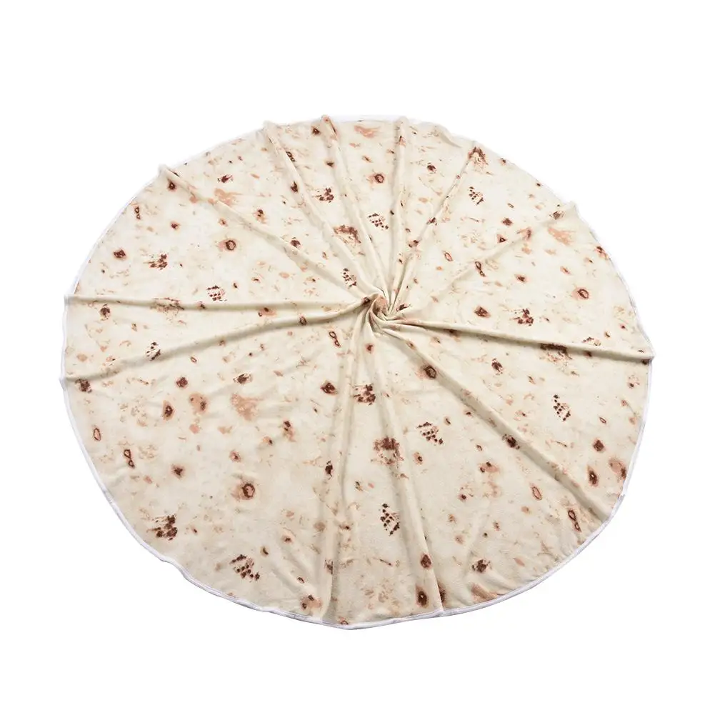 Мягкое тортильское одеяло ковер с надписью круглый маленький Burrito для офиса дома