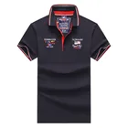 Мужская хлопковая рубашка-поло, с коротким рукавом, для лета