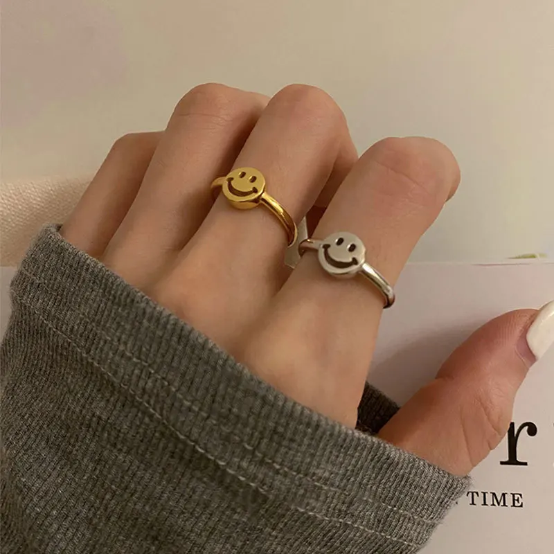 

PANJBJ 925 Sterling Silver Open Index Finger Cute Ring Female Couple Simple Cold Wind Fashion Exquisite Jewelry Gift