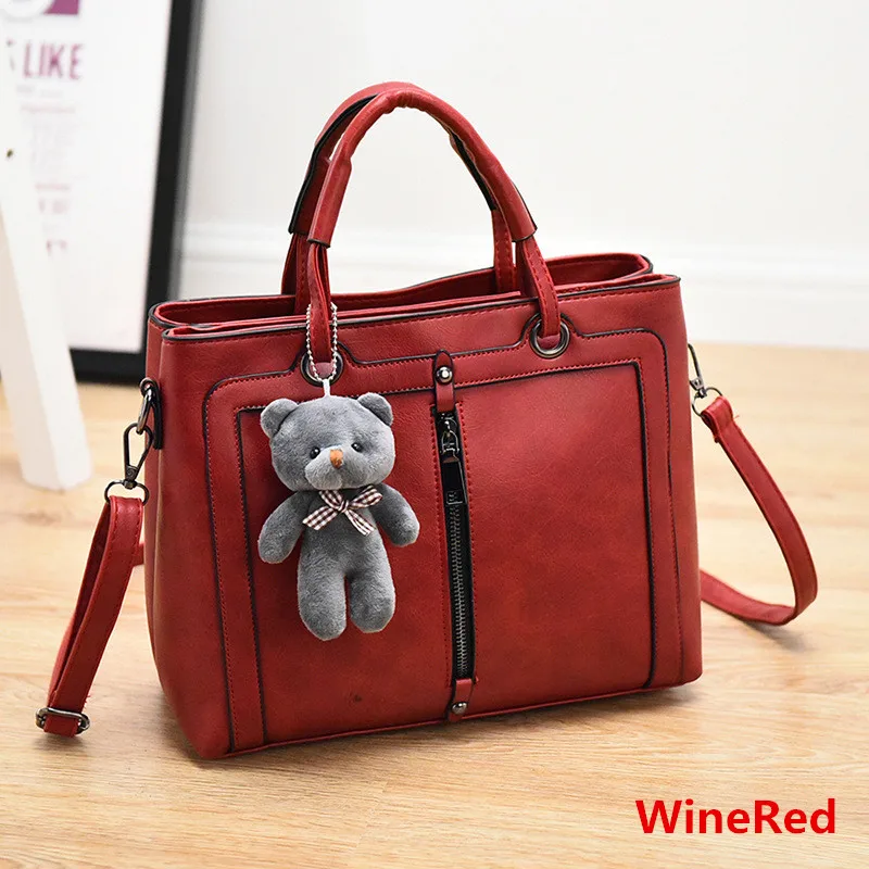 Роскошная женская кожаная сумка красная Ретро винтажная дизайнерские сумки