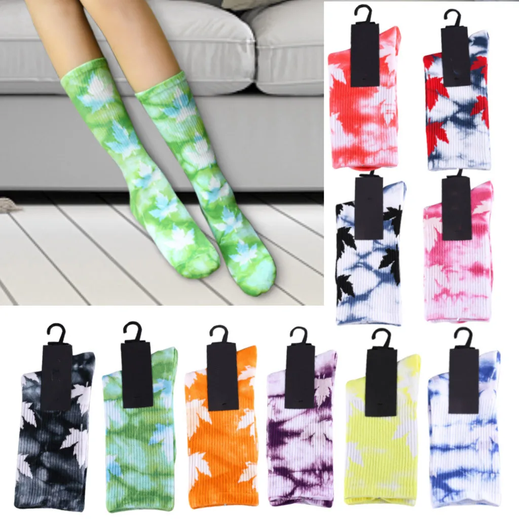Держатели для подарков 1 пара женские повседневные носки из окрашенного хлопка с