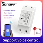 Интеллектуальный выключатель света SONOFF TH16TH10DUAL CoreBASICRF R3 дистанционного Управление Беспроводной Wifi умный светильник таймера 10A Поддержка Google домашней автоматизации Alexa