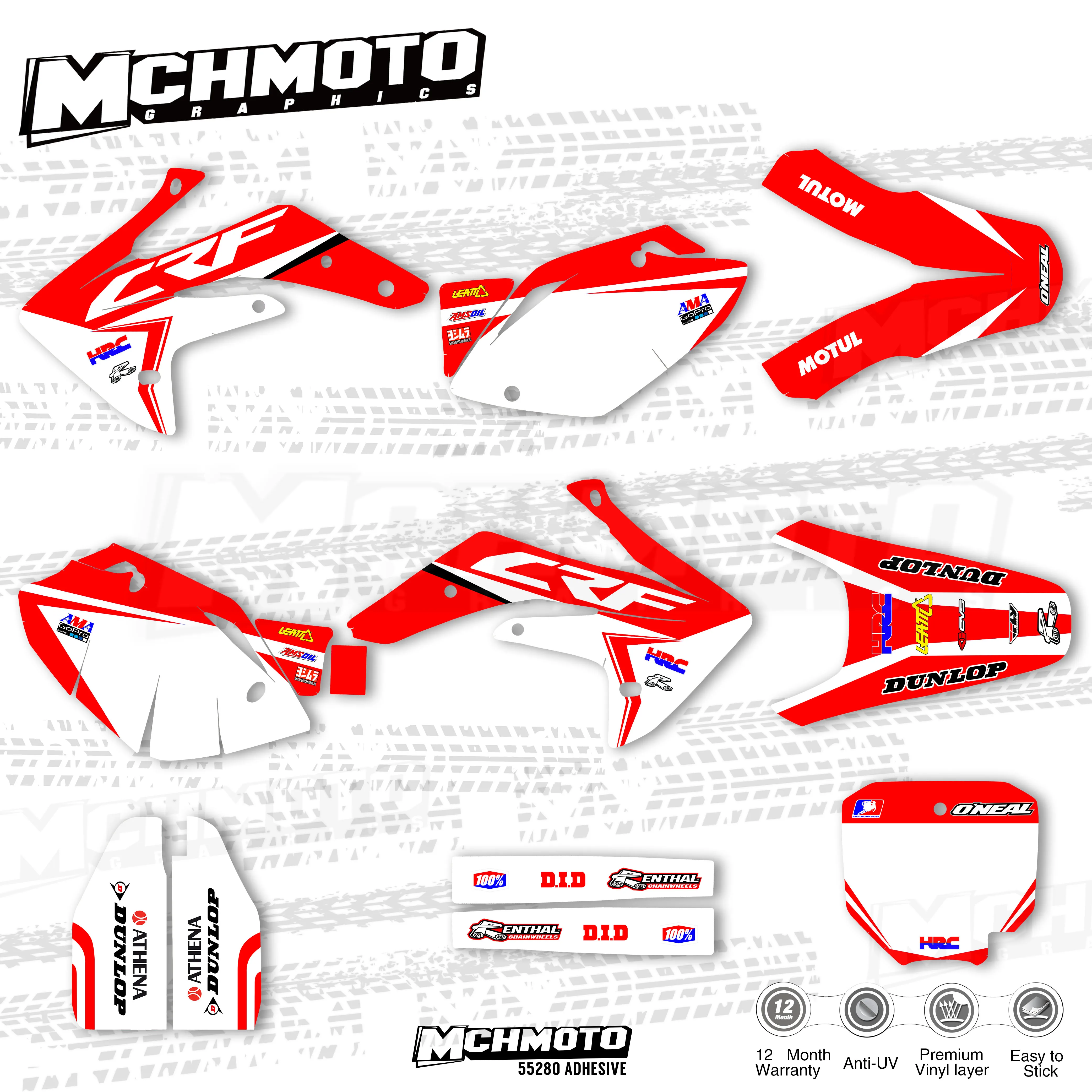 MCHMFG Графический комплект для Honda 07-20 CRF150R 2007 2008 2009 2010CRF150R Переводные картинки
