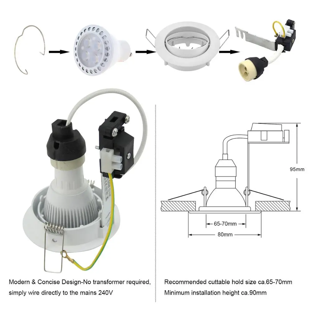 Высокая эффективность Светодиодный лампа 3W 4W 5W 110V 220V GU10 MR16 светодиодный лампы