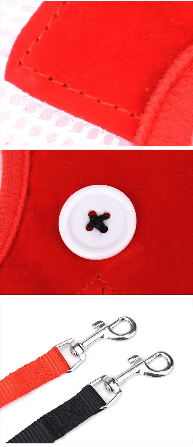 Элегантный жилет с поводком для собак и кошек регулируемый костюм смокинг бантом