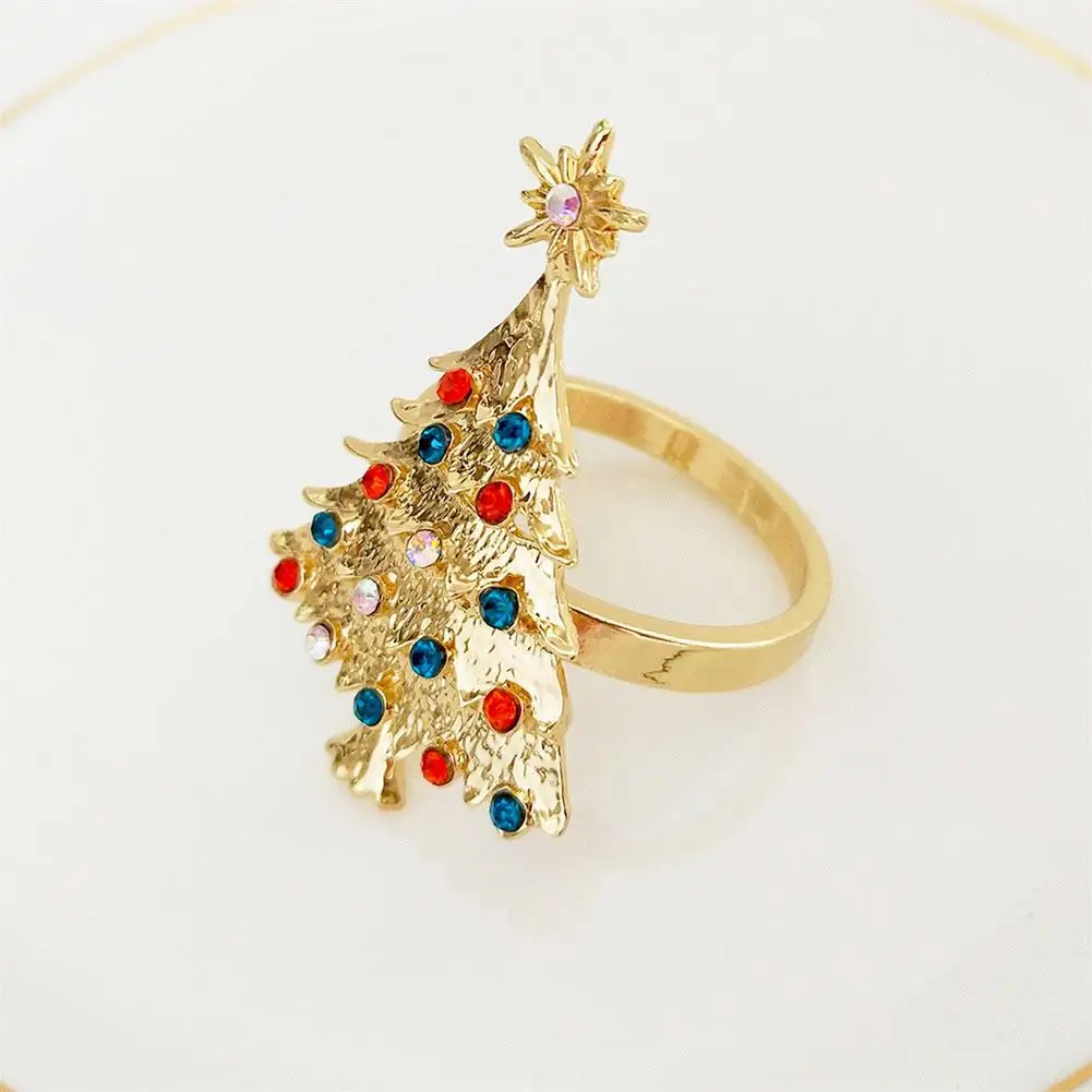 НОВАЯ РОЖДЕСТВЕНСКАЯ салфетка в форме рождественской елки пряжка кольцо