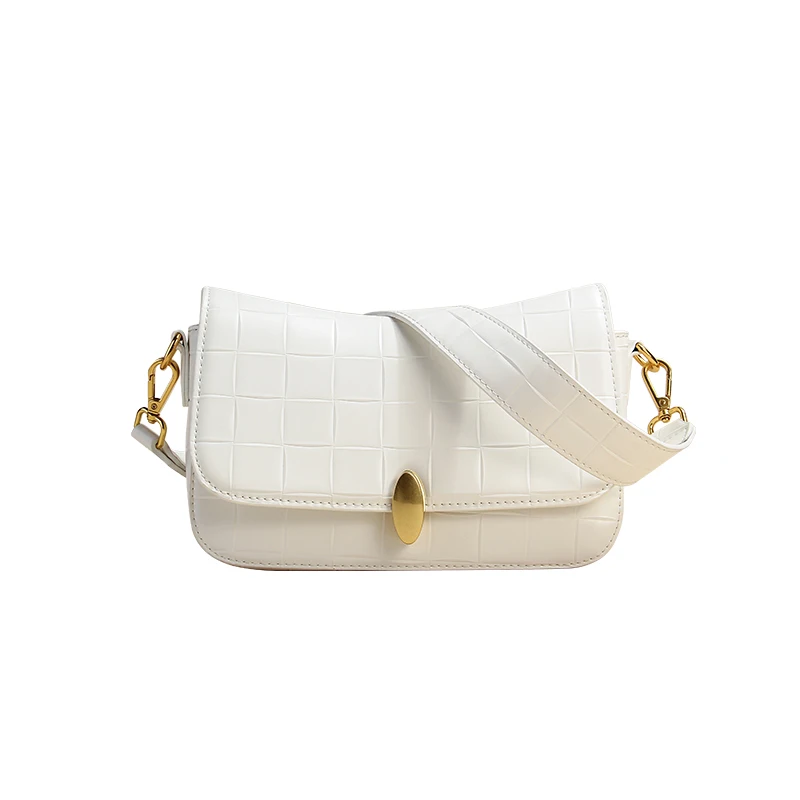 

White Fashion Leather Shoulder Bag Women Female Simple Tote Designer Lady Crossbody Bag~High Quality