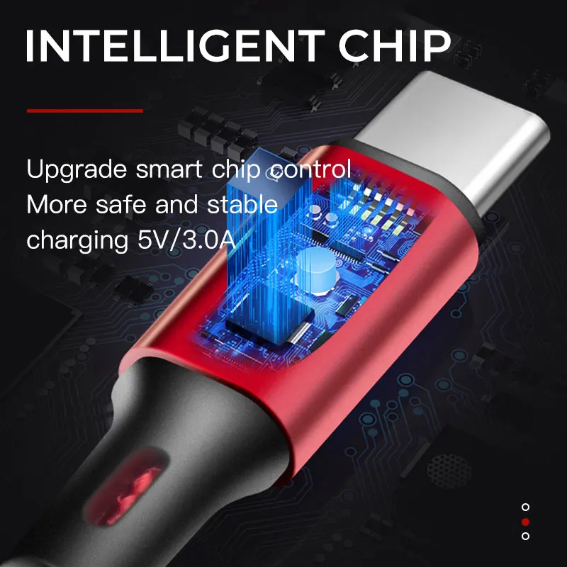 IONCT 3A Micro usb кабель для передачи данных 3 м Быстрая зарядка для iPhone Xiaomi samsung Android usb type c кабель зарядное устройство для мобильного телефона шнур провод
