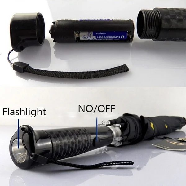 8 Rib Light up Blade бегун стиль изменение цвета зонтик со светодиодом зонтик с фонариком прозрачная прямая ручка