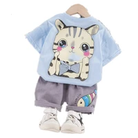 new summer baby girl clothes suit children boys cotton cartoon t shirt shorts 2pcssets toddler fashion costume kids tracksuits