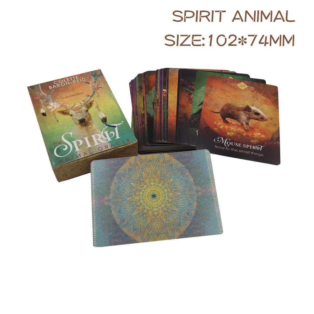 Archangel Oracle Card английская карточная игра для чтения, настольная игра, Earth Magic Oracle Cards, колода Для Таро для личного использования, 6 стилей - Цвет: SPIRIT ANIMAL