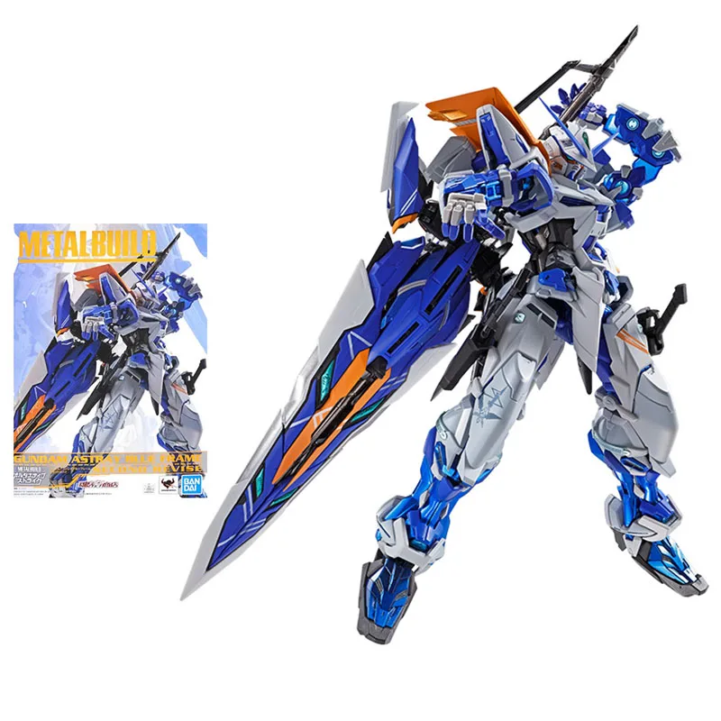

Bandai Gundam Model Kit Anime Figure METAL BUILD Gundam Astray Blue Frame Second Revise Action Toy Figure Toys for Children