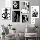 Плакат для фотосъемки, черно-белый, домашний декор, настенная живопись, модная женская фигурка, принт для Нордического общежития