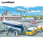 Алмазная картина полный квадратКруглый сверлильный самолет, аэропорт 5D Daimond картина вышивка Крест стич мозаика Картина Настенная живопись Z1124