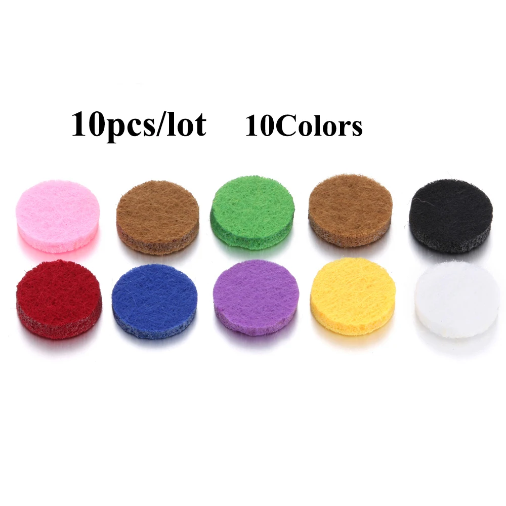 10pcs pads Ароматерапия 18 мм кнопки духи медальон Магнитный из нержавеющей стали эфирные масла диффузор оснастки кнопка браслет ювелирные изделия - Окраска металла: 10pcs pads