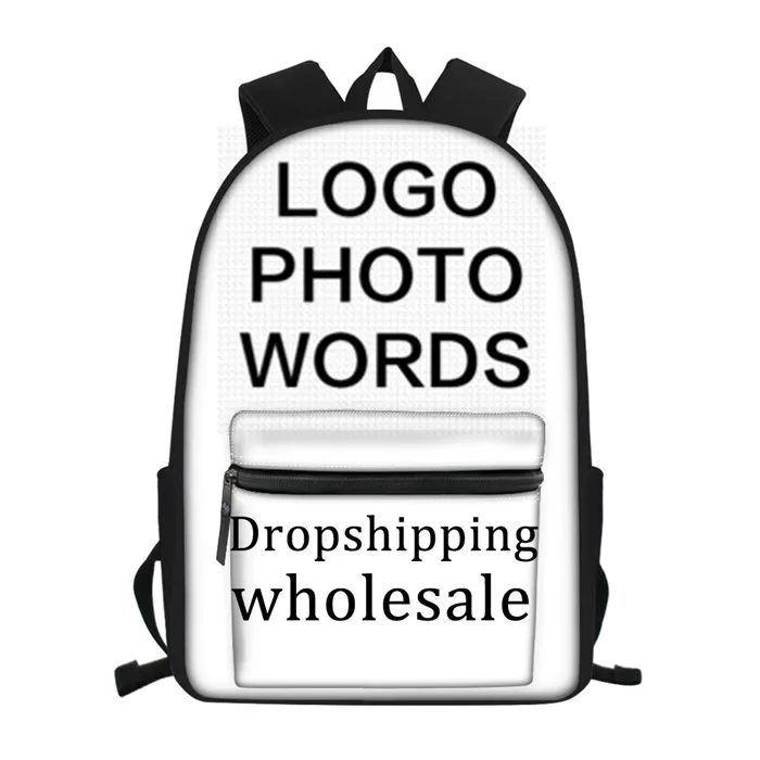 Nopersonality Custom Your Name Image Backpack for Teen Boys Girls Cool Primary Junior Kids Bagpack Cartoon Rucksack Bookbags - Цвет: customize
