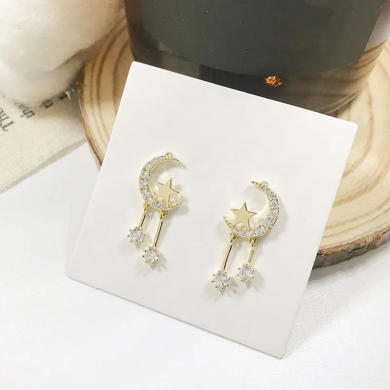 Новинка 2019 стильные женские серьги Dominated в форме полумесяца с кристаллами Модные