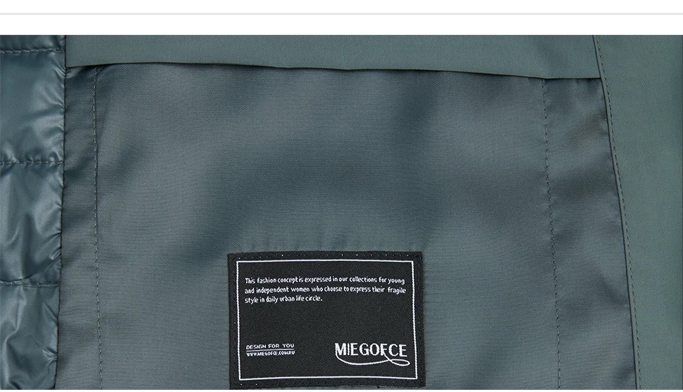 MIEGOFCE New Fashion Collection Spring Autumn Women's Short Jacket With A Hood Windproof Insulated European Style Coat