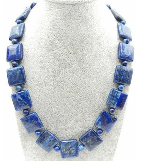 AAA + 6/14 мм натуральный голубой Ляпис Лазурь драгоценный камень Квадратные бусины