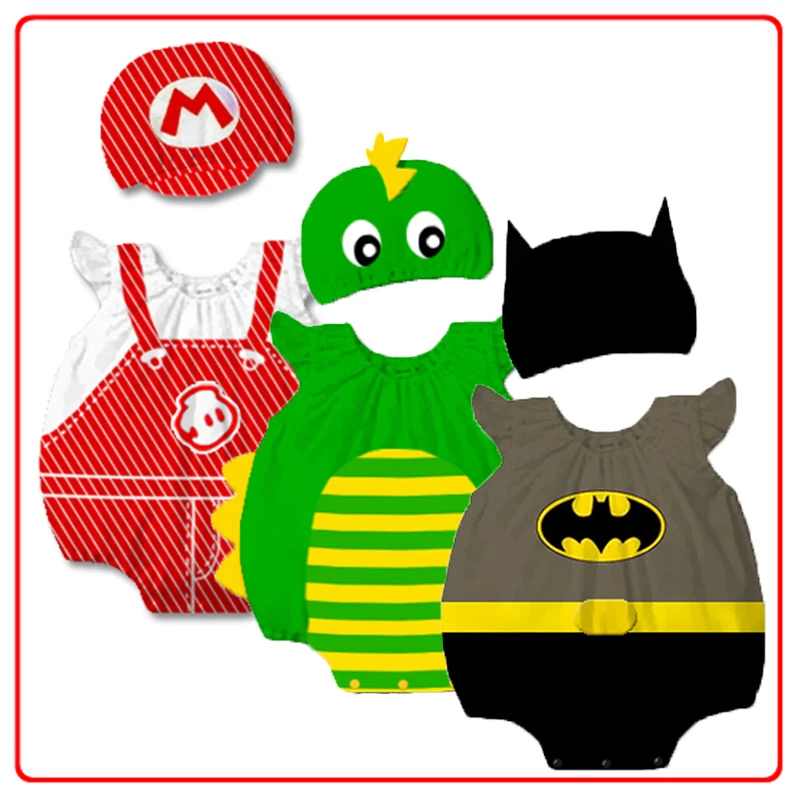 

Cartoon one-piece baby bag fart clothes summer children's jumpsuit with hood short sleeves sleeveless short climb
