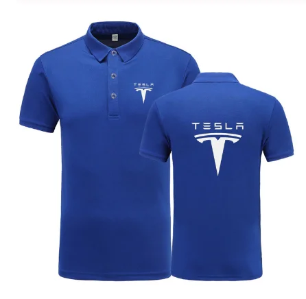 

2020 New Arrival Brand Clothing Men for Tesla logo Polo Shirt Casual Male Polo Shirt Short Sleeve Polo Shirt