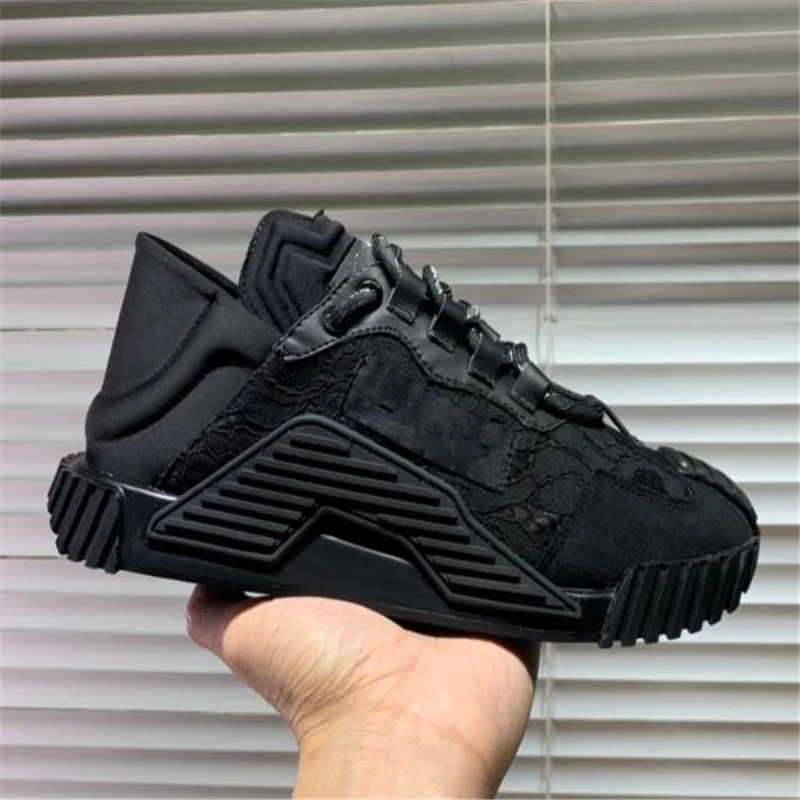 

prowow 2021 Lace Mesh Lace-up Casual Sneakers Men Woman Flat Shoes Graffiti Patchwork Shoes woman