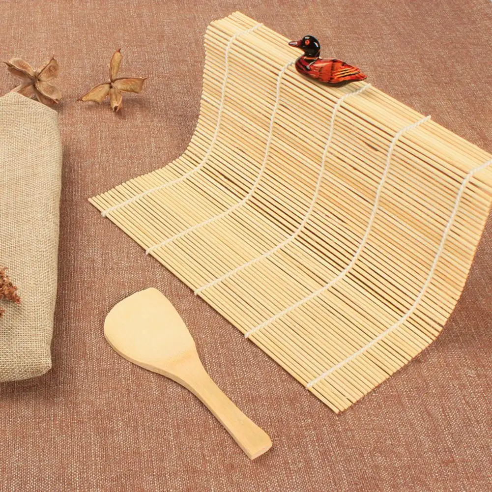 HobbyLane Bamboo Sushi Mat Roller Blind + Rice Paddle Shovel Kitchen Food Accessories Tool Set | Дом и сад