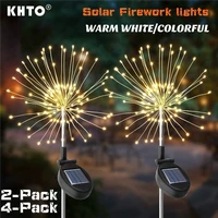 christmas solar firework light outdoor lights with 120 led garden lights pathway fairy led suit for garden fence patio garage