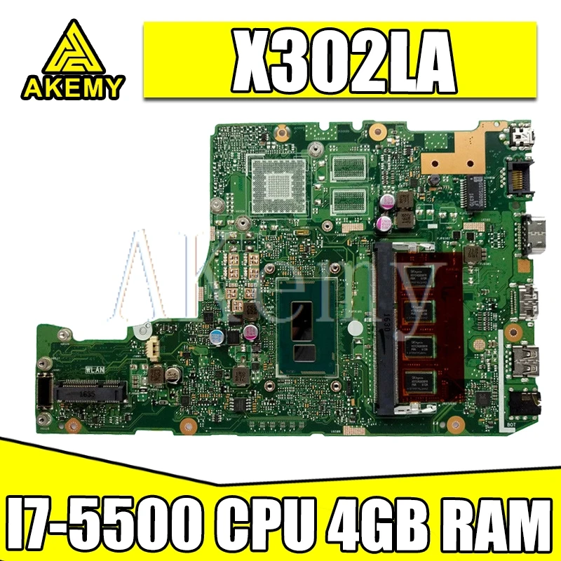 

X302LA I7-5500 процессор 4 Гб RAM материнская плата для For Asus X302L X302LA X302LJ материнская плата для ноутбука 90NB07V0-R00010 протестированная Бесплатная доставк...