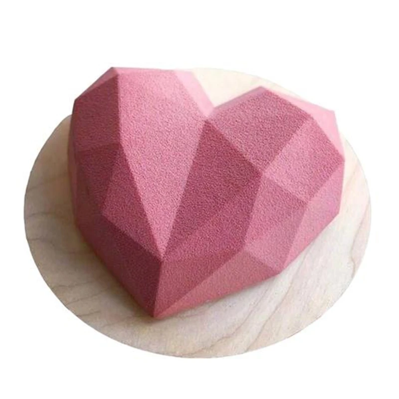 

Diamond Love Heart Silicone Popsicle Molds Heart Shaped Popsicles Moulds Ice Cube Tray Chocolate Dessert Kitchen Bar Tool