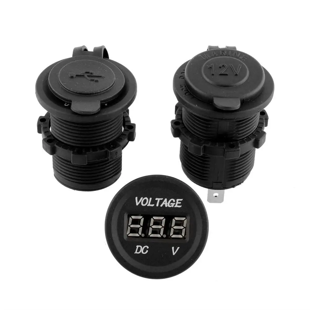 12 В водонепроницаемый прикуриватель + USB зарядное устройство Вольтметр разъем