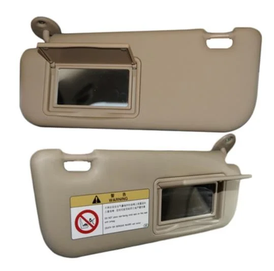 Солнцезащитный козырек серый бежевый с зеркалом для макияжа Toyota Corolla 2014 2017