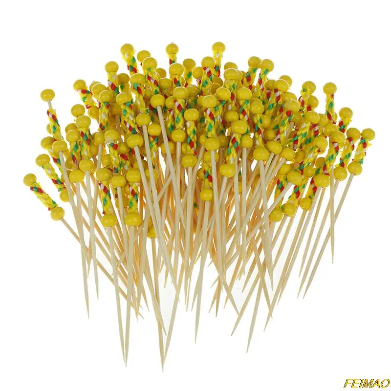 100 шт.! Китайские бамбуковые декоративные фрукты детские пищевые палочки