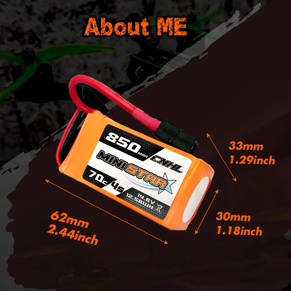 3 шт. CNHL MiniStar 850 мА/ч 14 8 V 4S 70C Lipo Батарея с XT60 штепсельная Вилка для гоночного