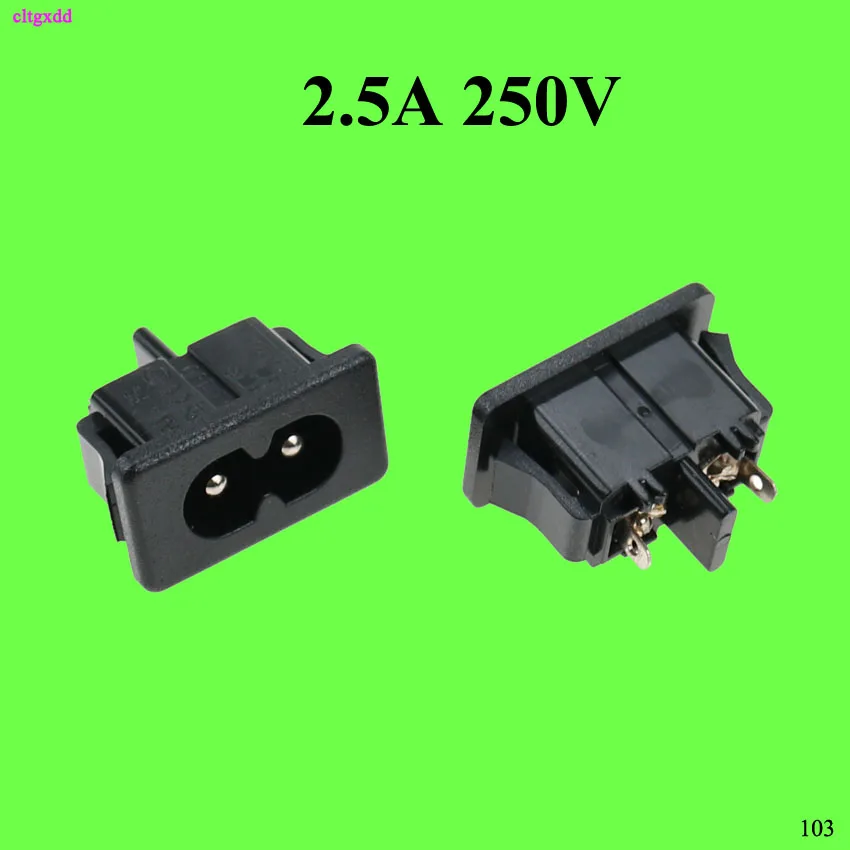 Черная штепсельная вилка BX 180 1 шт. разъем питания IEC320 C8 250 в перем. Тока 2 5a 2Pin 8 слов