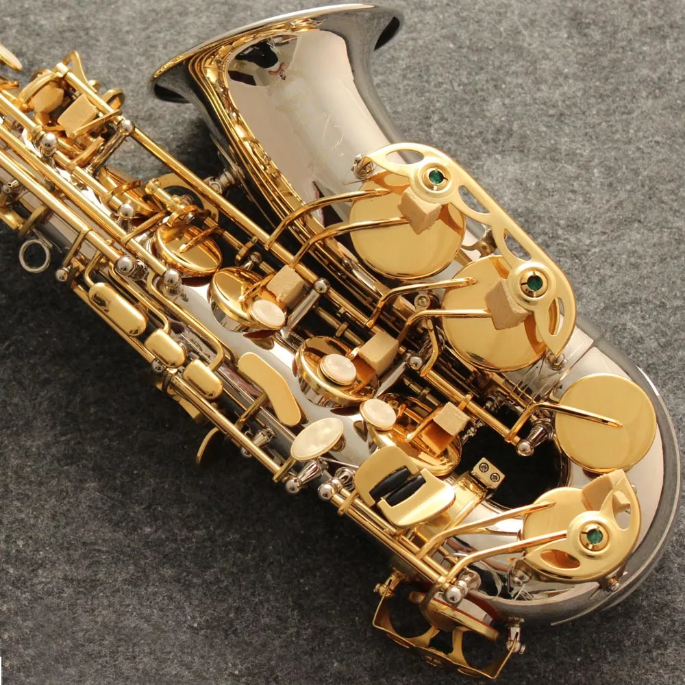 

Brand New MFC Alto Saxophone Reference 54 Nickel Plated Gold Keys E-flat Alto Sax R54 With Case Mouthpiece Reeds Neck